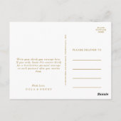 Carte Postale Merci de Mariage géométrique Eucalyptus Gold (Dos)