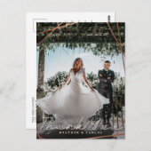 Carte Postale Merci de Mariage géométrique Or moderne (Devant / Derrière)