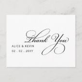 Carte Postale Merci de Mariage manuscrit simple script (Devant)