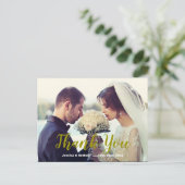 Carte postale "Merci" de mariage personnalisée (Debout devant)