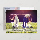 Carte Postale Merci de Mariage photo rustique moderne (Devant / Derrière)