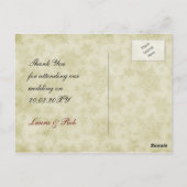 Carte Postale Merci de mariage rustique rouge hiver (Dos)