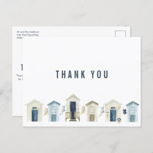 Carte Postale Merci de mariage sur la plage côtière