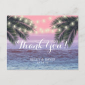 Carte Postale Merci de mariage tropical Palm Tree Beach (Devant)