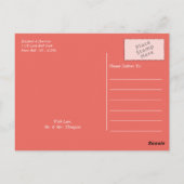 Carte Postale Merci de mariage tropical Sunset Palm Tree Beach (Dos)