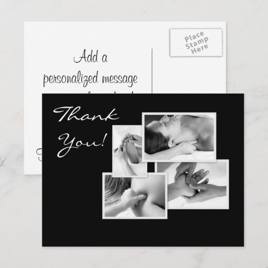 Carte postale Merci de massage (Devant / Derrière)