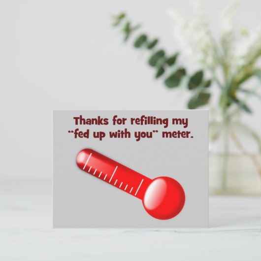 Carte Postale Merci de m'assurer que je reste énervée contre toi (Debout devant)