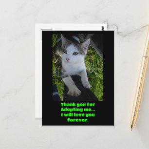 Carte Postale Merci de m'avoir adopté..je t'aimerai pour toujour