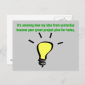 Carte Postale Merci de me féliciter pour cette idée (Devant / Derrière)