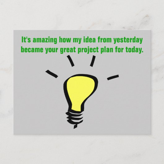 Carte Postale Merci de me féliciter pour cette idée (Devant)