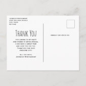 Carte Postale Merci de méduse bleu-vert doux et heureux (Dos)