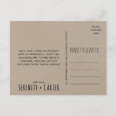 Carte Postale Merci de montagne rustique Woodsy (Dos)