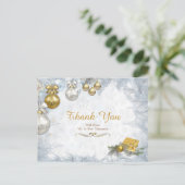 Carte postale Merci de Noël blanc (Debout devant)