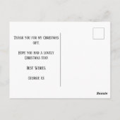 Carte Postale Merci de Noël des Fêtes modifiables (Dos)