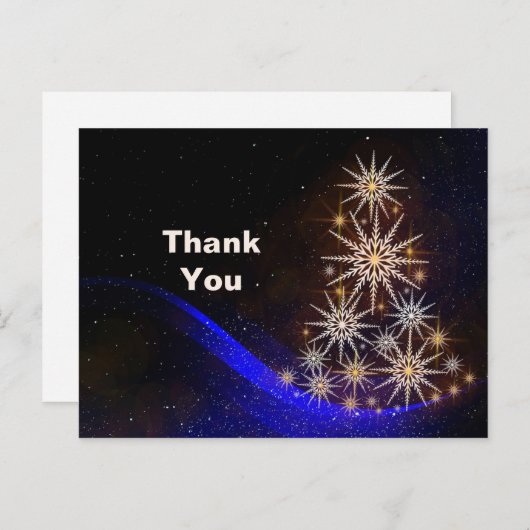 Carte Postale Merci de Noël étoile (Devant / Derrière)