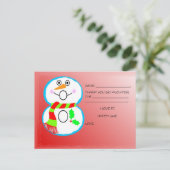 Carte postale Merci de Noël pour enfants (Debout devant)