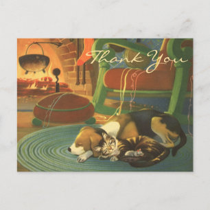 Carte Postale Merci de Noël vintage