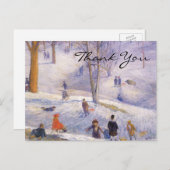 Carte Postale Merci de Noël vintage (Devant / Derrière)