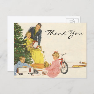 Carte Postale Merci de Noël vintage