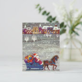 Carte Postale Merci de Noël vintage (Debout devant)