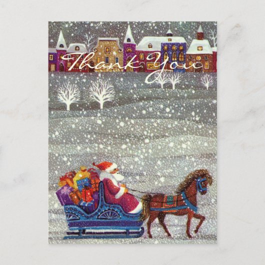 Carte Postale Merci de Noël vintage (Devant)