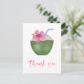 Carte Postale Merci de noix de coco tropical de Bachelorette (Debout devant)