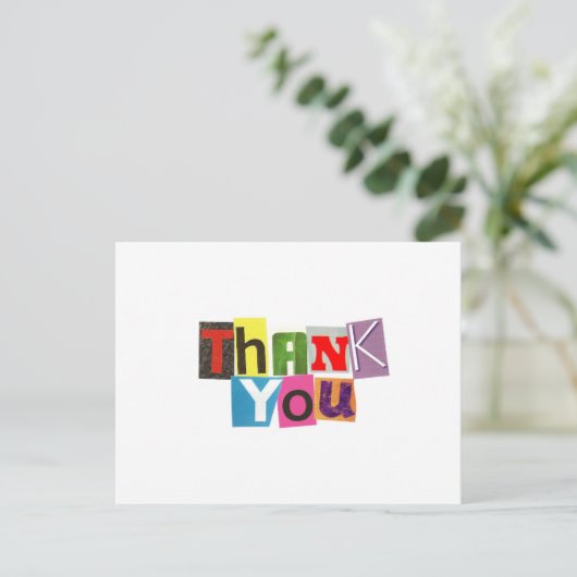 Carte postale Merci de note de rançon (Debout devant)