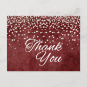 Carte Postale Merci de Parties scintillant blanche à la mode bon (Devant)