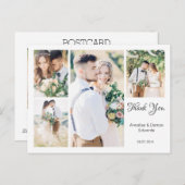 Carte postale Merci de quatre photos blanc (Devant / Derrière)