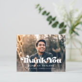 Carte Postale Merci de remise de diplômes design rétro (Debout devant)