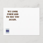 Carte Postale Merci de rester avec nous motif marron clair (Dos)