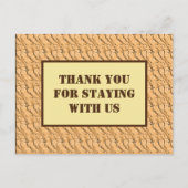 Carte Postale Merci de rester avec nous motif marron clair (Devant)
