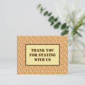 Carte Postale Merci de rester avec nous motif marron clair (Debout devant)