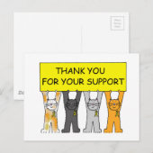 Carte Postale Merci de rubans jaunes pour votre support (Devant / Derrière)