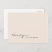 Carte postale Merci de script couleur vive Peach (Devant / Derrière)