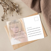 Carte Postale Merci de script photo simple et élégant