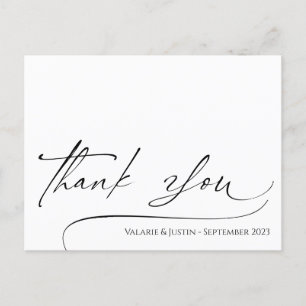 Carte postale Merci de script simple