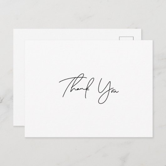 Carte postale Merci de script simple (Devant / Derrière)