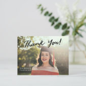 Carte Postale Merci de script simple et élégant (Debout devant)