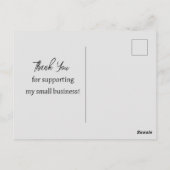 Carte Postale Merci de soutenir mon entreprise Camomille (Dos)