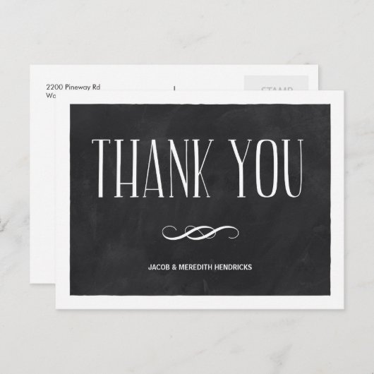 Carte Postale Merci de tableau de bord (Devant / Derrière)