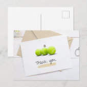 Carte Postale Merci de tennis avec tennis en blanc (Devant / Derrière)