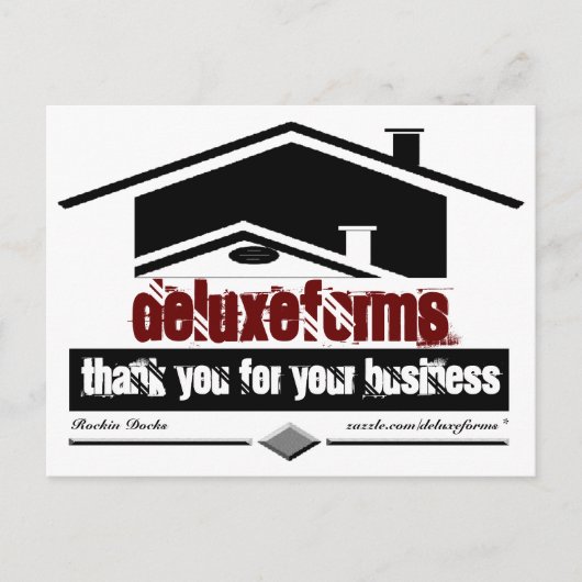 Carte Postale Merci de toit noir (Devant)