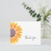 Carte Postale Merci de tournesol aquarelle (Debout devant)