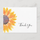 Carte Postale Merci de tournesol aquarelle (Devant)