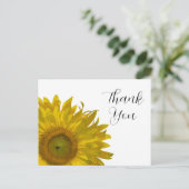 Carte Postale Merci de tournesol jaune (Debout devant)