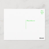 Carte Postale Merci de tournesol jaune Fleurs de mariage vertes (Dos)