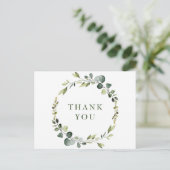 Carte Postale Merci de trame de courroie Eucalyptus moderne Boho (Debout devant)