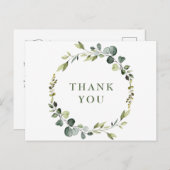 Carte Postale Merci de trame de courroie Eucalyptus moderne Boho (Devant / Derrière)