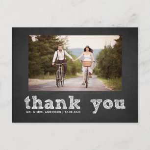 Carte postale Merci de typographie